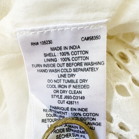 Joie Delayna Eyelet Dress in Porcelain. Size XS - Picture 7 of 7